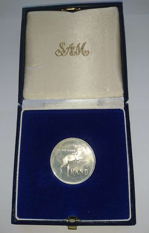 SA MINT - R1 SILVER PROOF 1987 - "SPRINGBOK" 1987