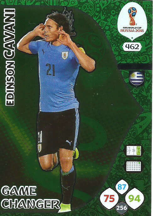 EDINSON CAVANI - PANINI FIFA WORLD CUP 2018 RUSSIA -  "GAME CHANGER" FOIL CARD 462
