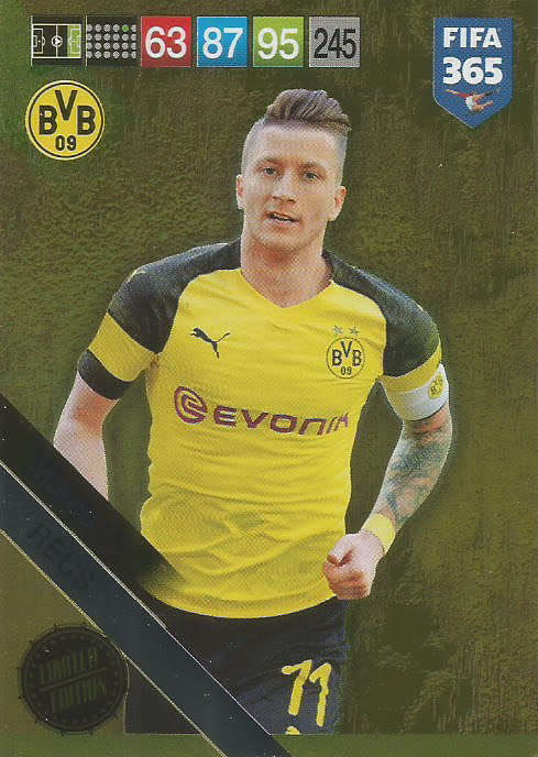 MARCO REUS - FIFA 365 2019 EDITION - PANINI 2019 - GOLD FOIL `LIMITED EDITION` TRADING CARD