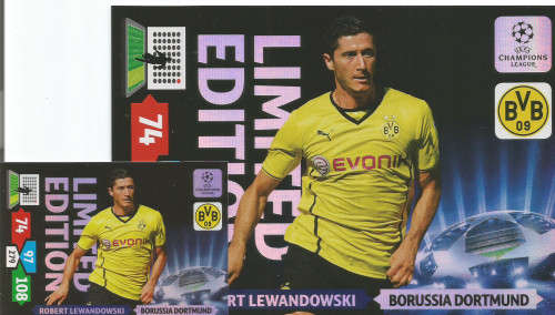 ROBERT LEWANDOWSKI - CHAMPIONS LEAGUE  2013/14 - EXTRA LARGE "LIMITED EDITION" CARD