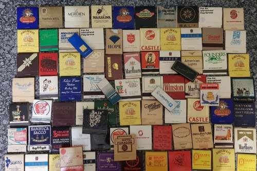 VINTAGE BOOK MATCHES - LOT of 80 VINTAGE BOOK MATCHES - SOME RARE