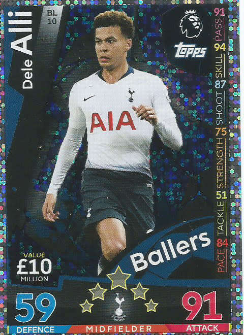 DELE ALLI - MATCH ATTAX EXTRA 2019 - SILVER "BALLERS" TRADING CARD BL10