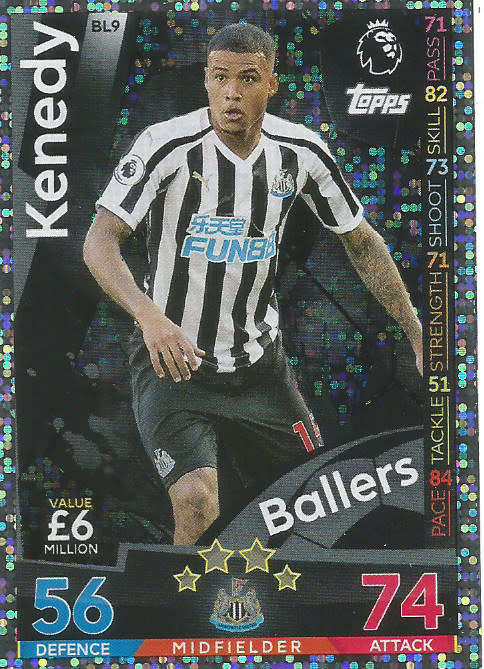 KENEDY - MATCH ATTAX EXTRA 2019 - SILVER "BALLERS" TRADING CARD BL9