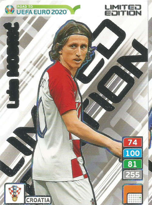 LUKA MODRIC  - PANINI `ROAD TO EURO 2020`  - XXL JUMBO `LIMITED EDITION` TRADING CARD