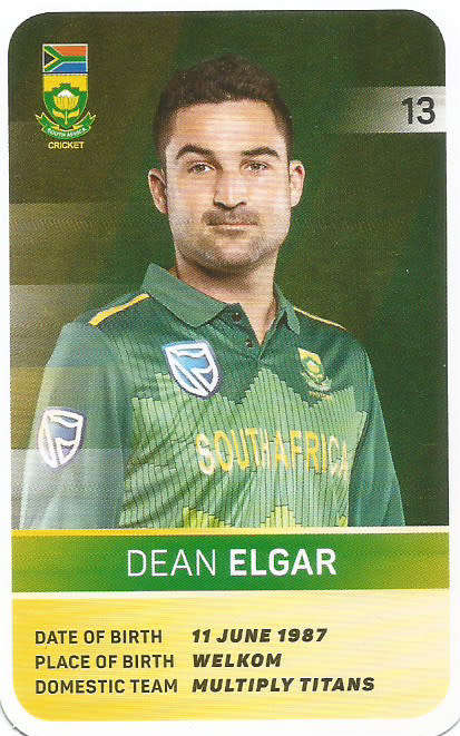 DEAN ELGAR - PICK&PAY "S.A. CRICKET SUPERCARDS"  TRADING CARD 13