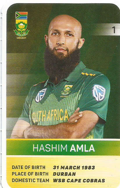 HASHIM AMLA - PICK&PAY "S.A. CRICKET SUPERCARDS"  TRADING CARD 1