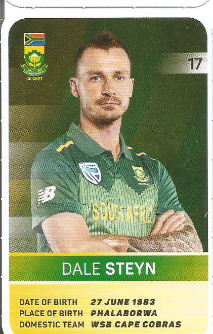 DALE STEYN - PICK&PAY "S.A. CRICKET SUPERCARDS"  TRADING CARD 17
