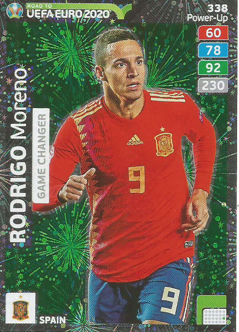 RODRIGO MORENO - PANINI "ROAD TO EURO 2020 - "GAME CHANGER" FOIL TRADING CARD 338