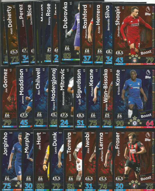 MATCH ATTAX EXTRA 2019 - SET OF 163 TRADING CARDS -NO BINDER