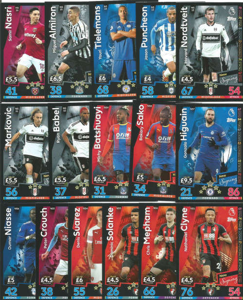MATCH ATTAX EXTRA 2019 - SET OF 163 TRADING CARDS -NO BINDER