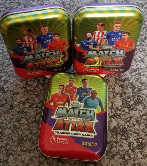 TOPPS "MATCH ATTAX" 2017 - COLLECTORS TRADING CARD TIN - EMPTY TIN
