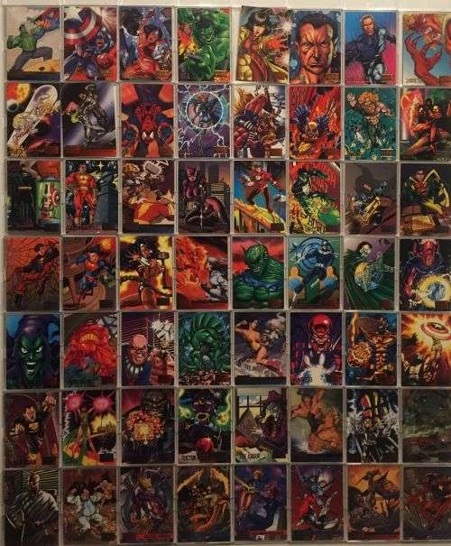 MARVEL vs DC 1995 - COMPLETE 100 TRADING CARD SET - NO BINDER INCLUDED