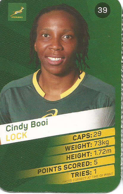 CINDY BOOI -  2019 Pick n Pay Rugby World Cup COLLECTION CARD 39