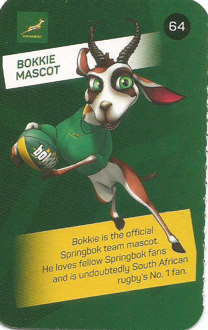 BOKKIE MASCOT - 2019 Pick n Pay Rugby World Cup COLLECTION CARD 64