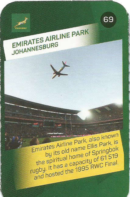 EMIRATES AIRLINE PARK STADIUM -  2019 Pick n Pay Rugby World Cup  COLLECTION CARD 69