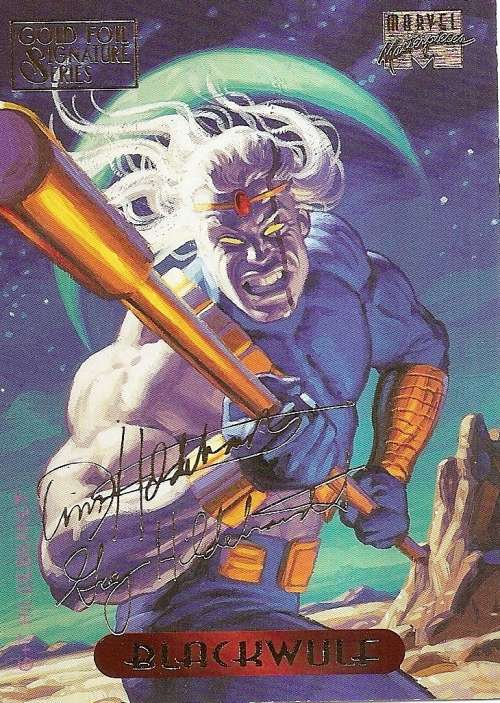 MARVEL MASTERPIESCES 1994 - LOT of 39 RARE "GOLD SIGNATURE" TRADING CARDS