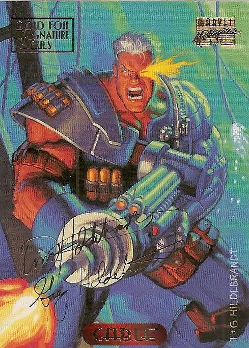 MARVEL MASTERPIESCES 1994 - LOT of 39 RARE "GOLD SIGNATURE" TRADING CARDS