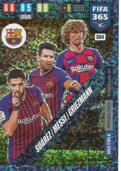 BARCELONA FC - FIFA 365 2020 EDITION -  - BLUE FOIL `DUOS/TRIOS` TRADING CARD 384