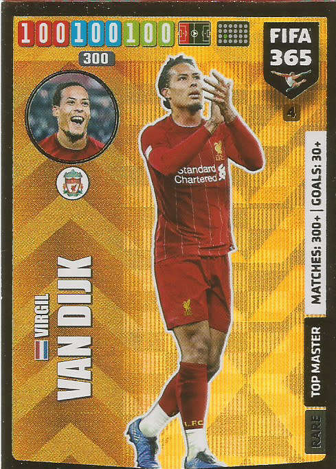 VIRGIL VAN DIJK - FIFA 365 2020 EDITION -  - GOLD FOIL `TOP MASTER` TRADING CARD 4