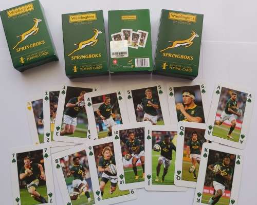 SPRINGBOKS RUGBY 2019 `PLAYING CARDS` SET - WADDINGTONS PROMOTION SET
