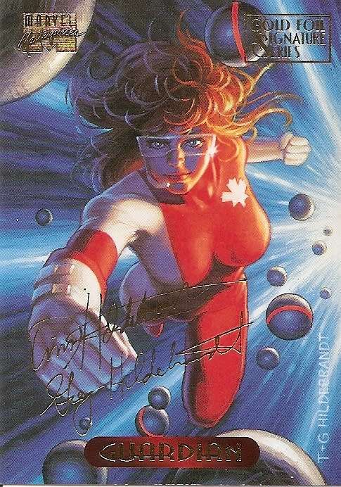 GUARDIAN - MARVEL MASTERPIECES 1994 - "GOLD SIGNATURE" SERIES TRADING CARD 47