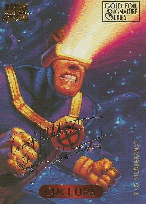 CYCLOPS - MARVEL MASTERPIECES 1994 - "GOLD SIGNATURE" SERIES TRADING CARD 25