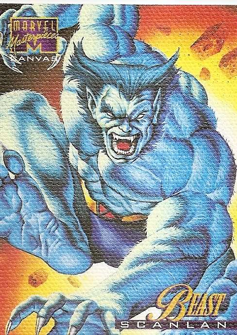 MARVEL MASTERPIECES 95 - BEAST "RARE CANVAS" TRADING CARD 2 of 22