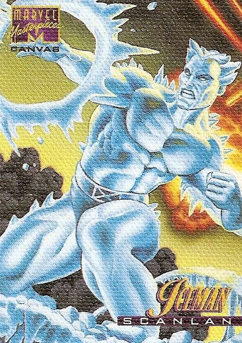 MARVEL MASTERPIECES 95 - ICEMAN "RARE CANVAS" TRADING CARD 10 of 22
