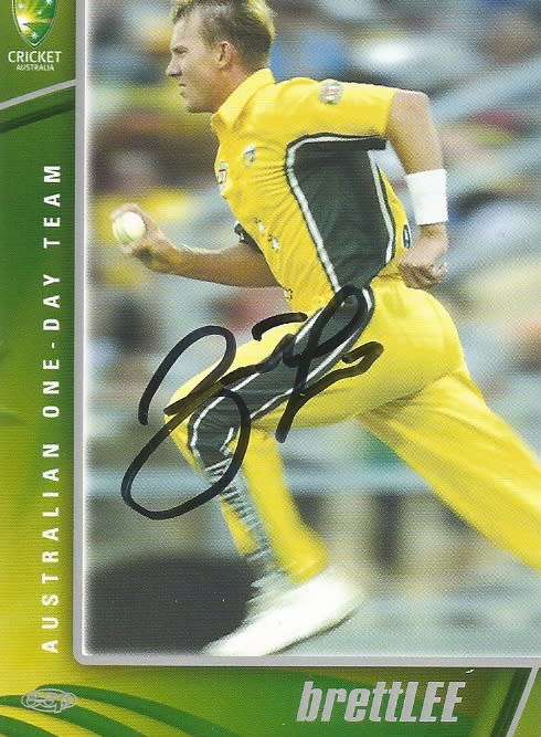 BRETT LEE - "SELECT CRICKET 2004"- PERSONAL SIGNED "AUTOGRAPHED" CARD B