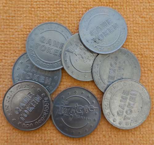 MAGIC Co TOKENS - LOT of 8 `MAGIC Co` GAME TOKENS