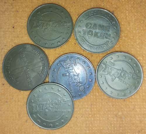 MAGIC Co TOKENS - LOT of 6 `MAGIC Co` GAME TOKENS