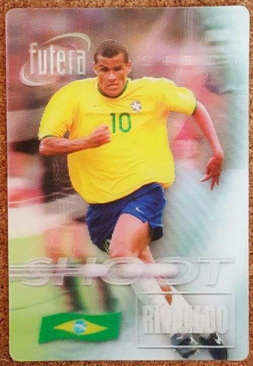RIVALDO - FUTERA PLATINUM 2002 3D - "RARE" "HOLOGRAPHIC" INSERT 3D TRADING CARD