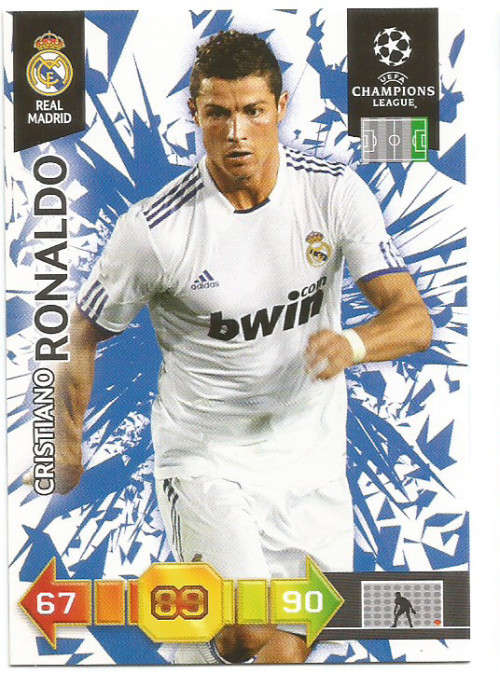 CRISTIANO RONALDO - PANINI CHAMPIONS LEAGUE 2010/11 - BASE TRADING CARD
