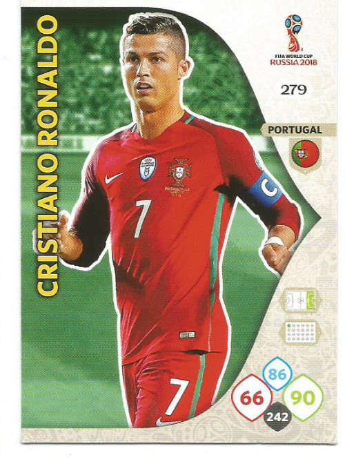 CRISTIANO RONALDO - PANINI `FIFA WORLD CUP` 2018 - BASE TRADING CARD