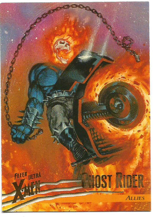 GHOST RIDER - MARVEL FLEER ULTRA X-MEN 1995 TRADING CARD 42
