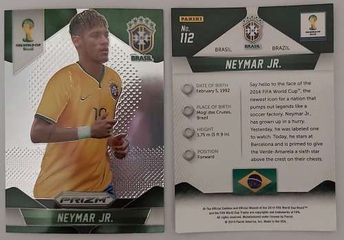 NEYMAR Jr - WORLD CUP 2014 PANINI `PRIZM` - PRIZM BASE TRADING CARD 112