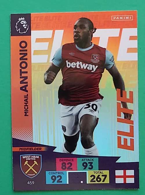 MICHAEL ANTONIO - ENGLISH PREMIER LEAGUE 2020/2021 - ORANGE FOIL `ELITE` TRADING CARD 459