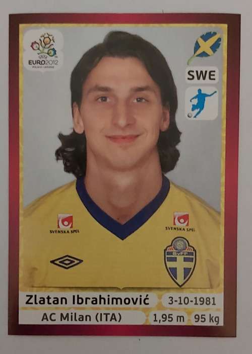 ZLATAN IBRAHIMOVIC - PANINI EUFA EURO 2012 STICKER COLLECTION - STICKER 451