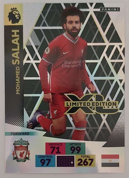 MOHAMED SALAH - ENGLISH PREMIER LEAGUE 2020/2021 -  GOLD `LIMITED EDITION` TRADING CARD