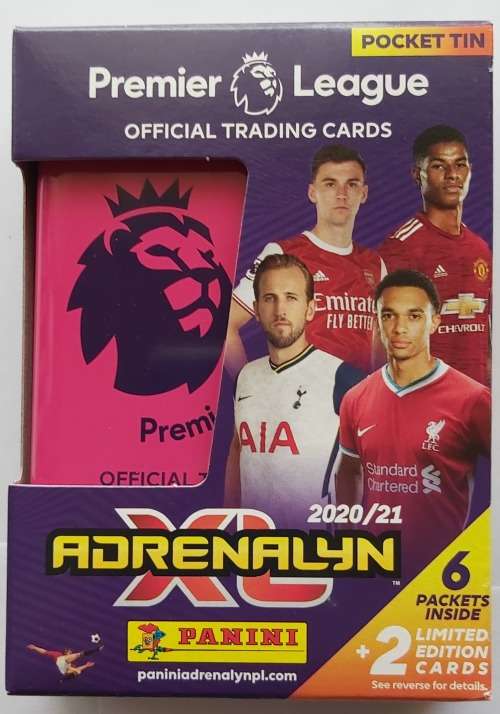 PANINI EPL 2020-2021 -  COLLECTOR`S POCKET TIN `PINK` SEALED - 6 Pcks  Limited Editions