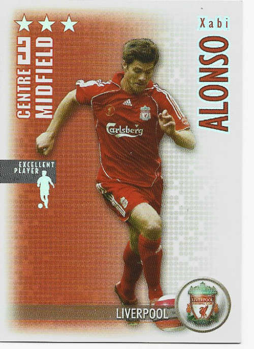 XABI ALONSO (LIVERPOOL) - MAGIC BOX `SHOOT OUT` 2006-07 - `EXCELLENT PLAYER` FOIL TRADING CARD