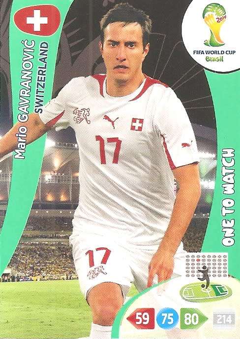 MARIO GAVRANOVIC - FIFA WORLD CUP 2014 - PANINI ADRENALYN XL - `ONE TO WATCH` TRADING CARD