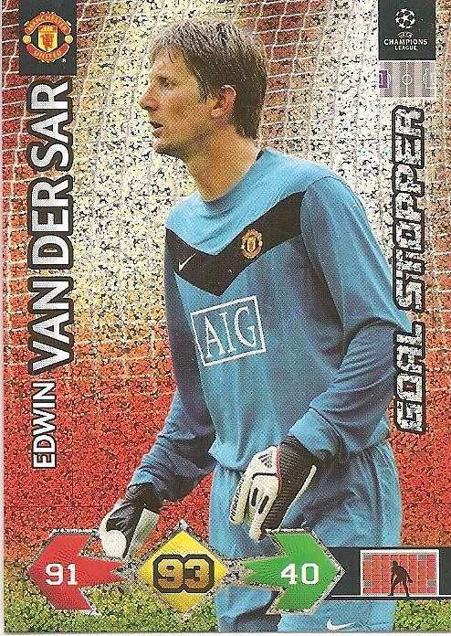VAN DER SAR (Manchester United) - PANINI CHAMPIONS LEAGUE 2009/10 - `GOAL STOPPER` TRADING CARD