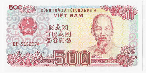 VIETNAM BANK - 500 DONG BANK NOTE 1988  - UNC