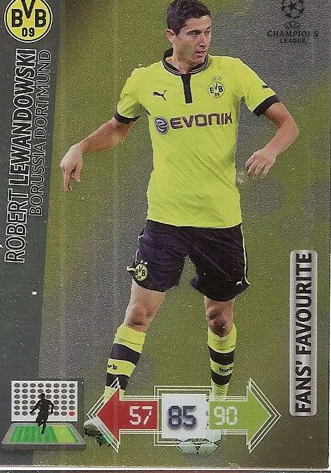 ROBERT LEWANDOWSKI(Dortmund) - PANINI `CHAMPIONS LEAGUE 2012/13` - FOIL `FANS FAVOURITE` CARD