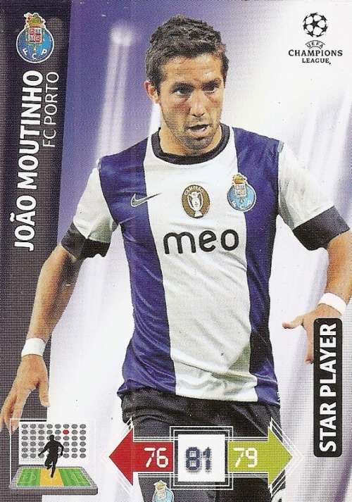 JOAO MOUTINHO (Porto) - PANINI `CHAMPIONS LEAGUE 2012/13` - `STAR PLAYER` TRADING CARD