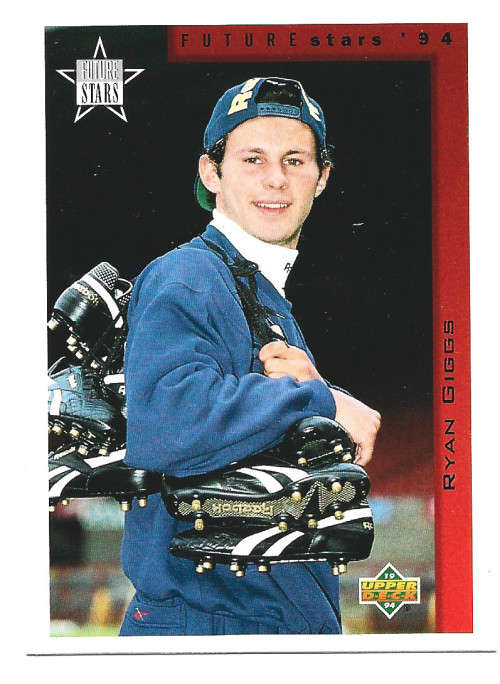 RYAN GIGGS (Wales) - UPPER DECK `FIFA WORLD CUP 1994` - `FUTURE STAR` TRADING CARD 282 Eng/Span