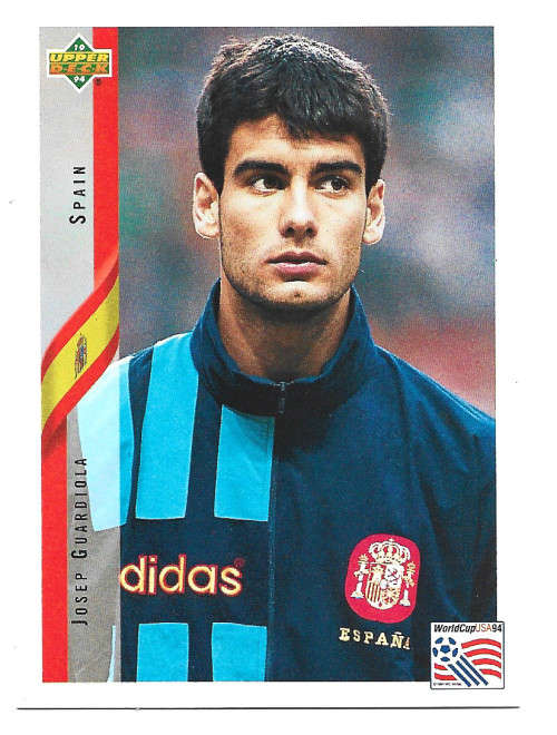 JOSEP GUARDIOLA (Spain) - UPPER DECK `FIFA WORLD CUP 1994` - `FUTURE STAR` TRADING CARD 187 Eng/Span