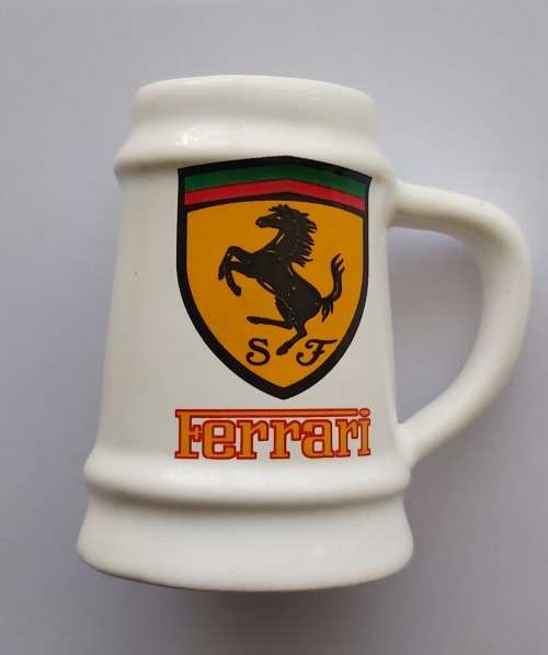 FERRARI - MINIATURE MUG SOUVENIR 40mm Dia. x 70mm Tall - in Excelent Condition