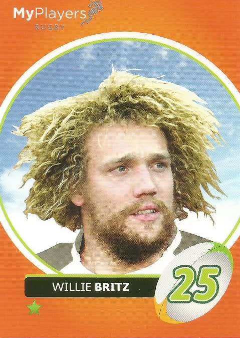 WILLIE BRITZ - 2014 BIG BALL `HEROES COLLECTION` - `MY PLAYERS` BASE CARD 186